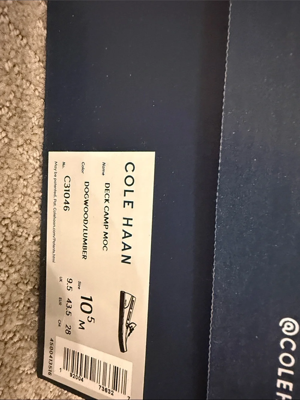 Cole Haan Men’s Brown Leather Moc Toe Boat Shoes